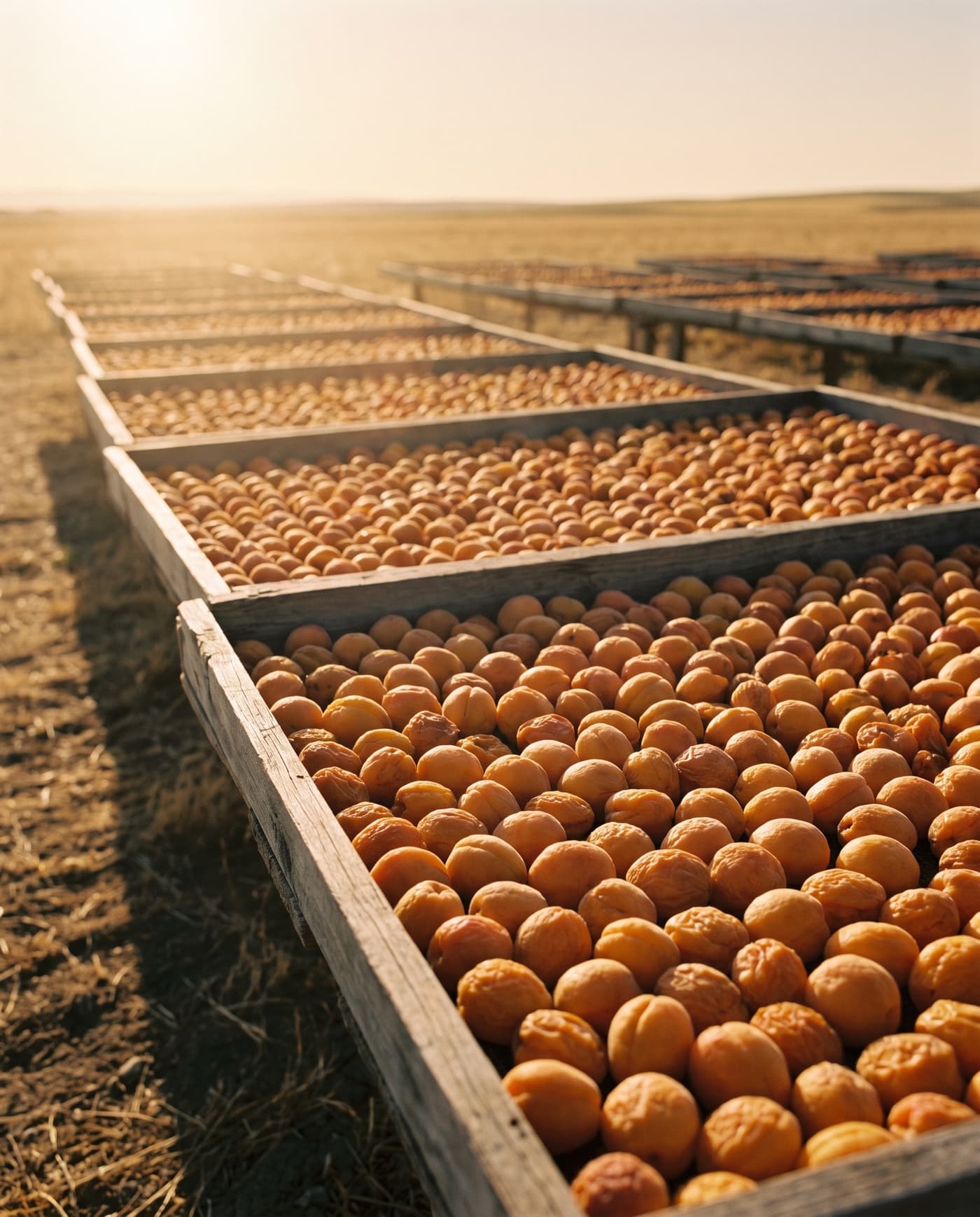 Damasco Seco — Seco ao sol, fruta a fruta.