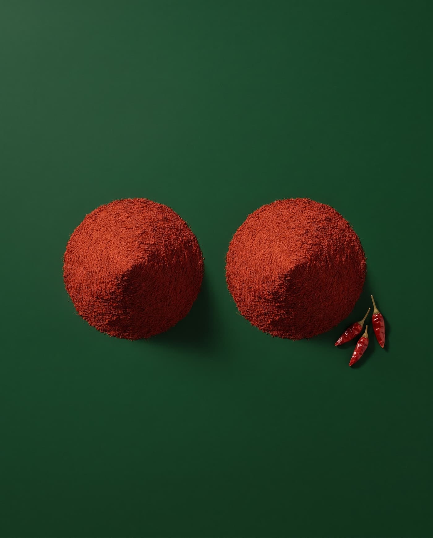 Páprica — Doce ou picante, o mesmo vermelho.